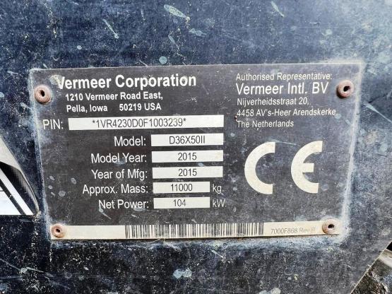 Wiertnica horyzontalna Vermeer D36x50 series III 2015 rok