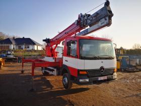 Dźwig dekarski Becker 32/1000 na samochodzie specjalnym Mercedes Atego